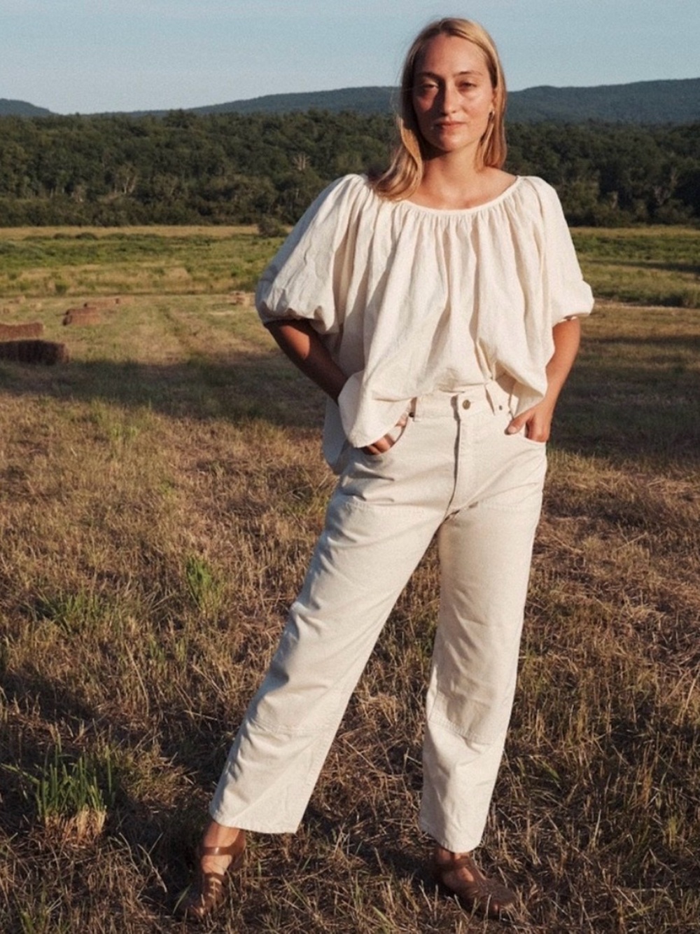 Rudy Jude Adult Utility Jean in Canvas Natural Sz 2 Custom 28” Inseam NWT